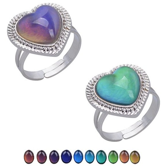 NWT ❤️Ella & Elly | Heart Mood Ring - Adjustable - Picture 1 of 2